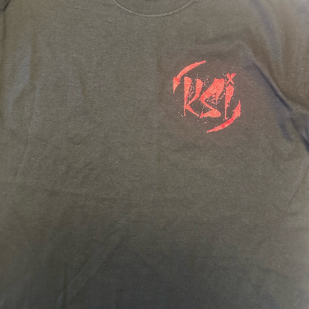 KSI ALL OVER THE PLACE Tour Black Tee with Red Logo Size Medium
